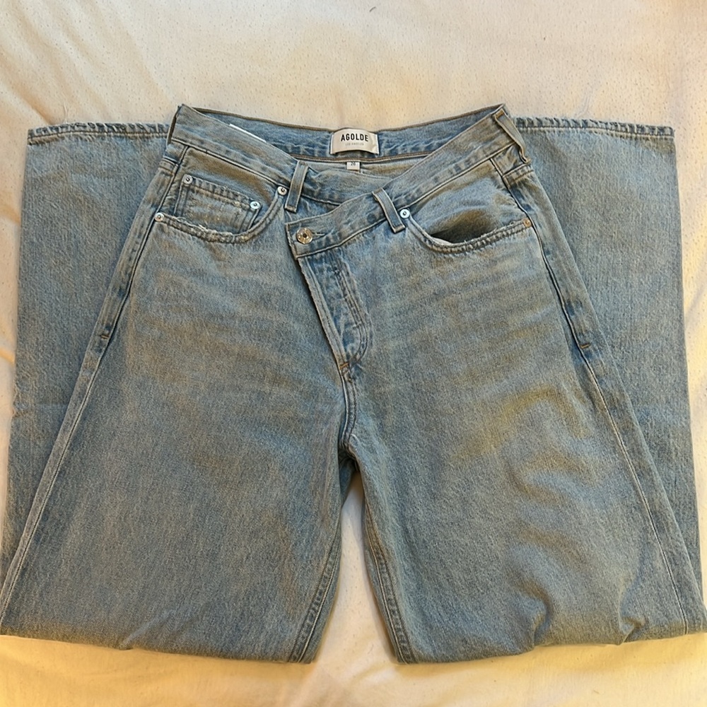 AGOLDE criss cross straight leg in Wired